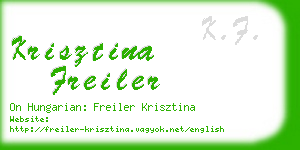 krisztina freiler business card